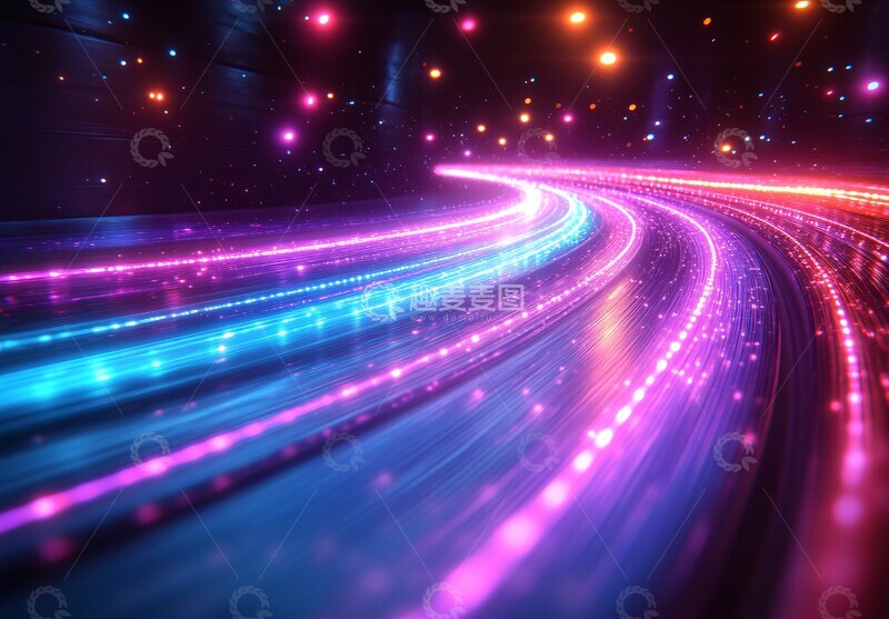 高清大图下载【趣麦麦图】紫蓝粉色流光2