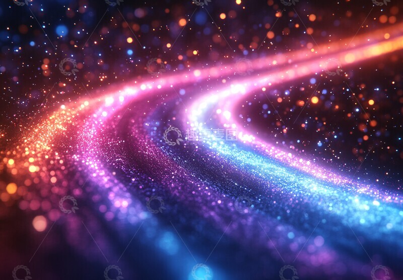 高清大图下载【趣麦麦图】紫蓝粉色流光
