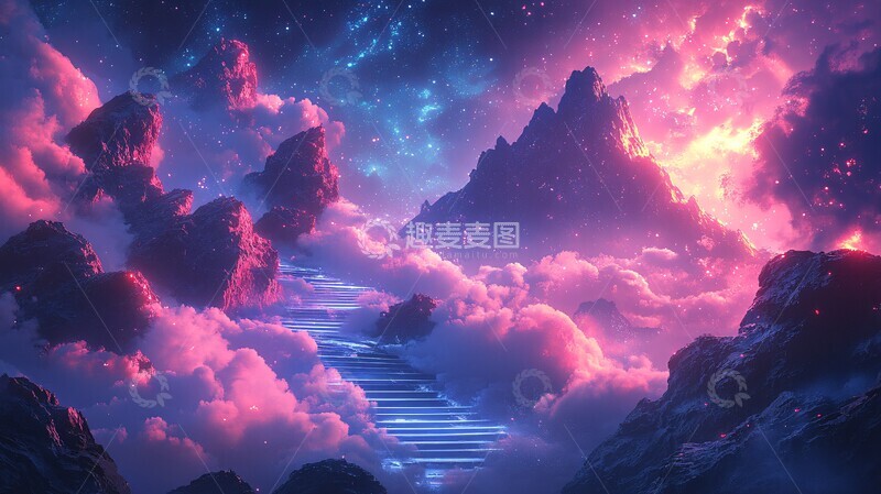 高清大图下载【趣麦麦图】太空对战背景图