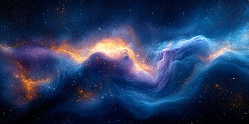 蓝紫金星空流体纹