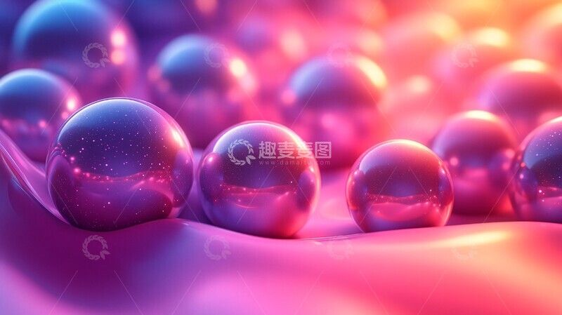 高清大图下载【趣麦麦图】球体霓虹背景