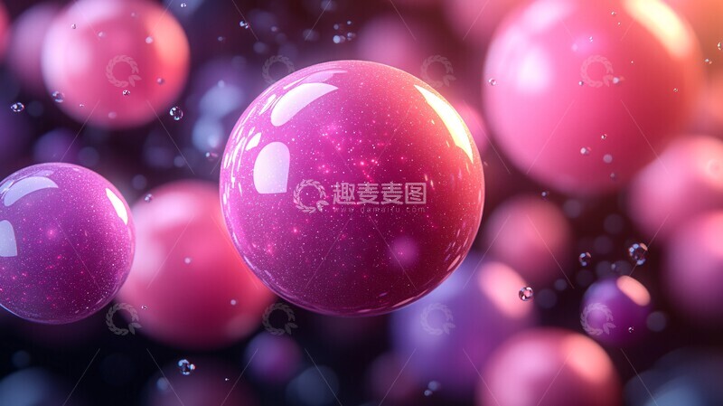 高清大图下载【趣麦麦图】球体霓虹背景2