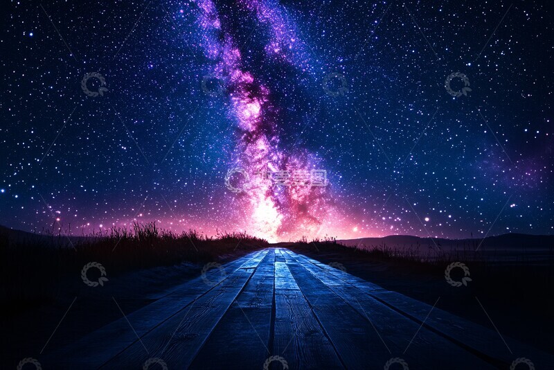 高清大图下载【趣麦麦图】银河星空夜色1