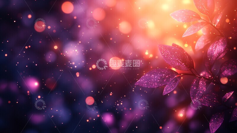 高清大图下载【趣麦麦图】紫色橙色叠加背景2
