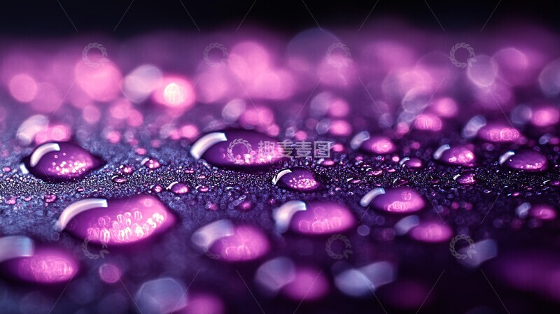 高清大图下载【趣麦麦图】紫色雨滴紫色雨滴背景
