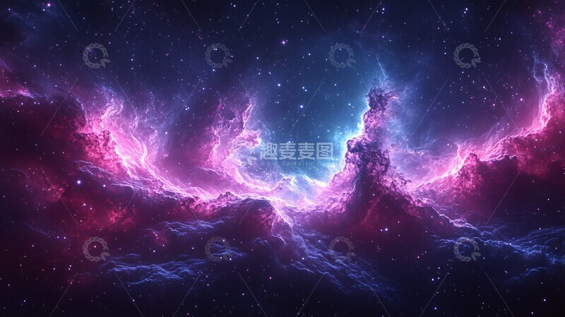 高清大图下载【趣麦麦图】-星光散落深空1