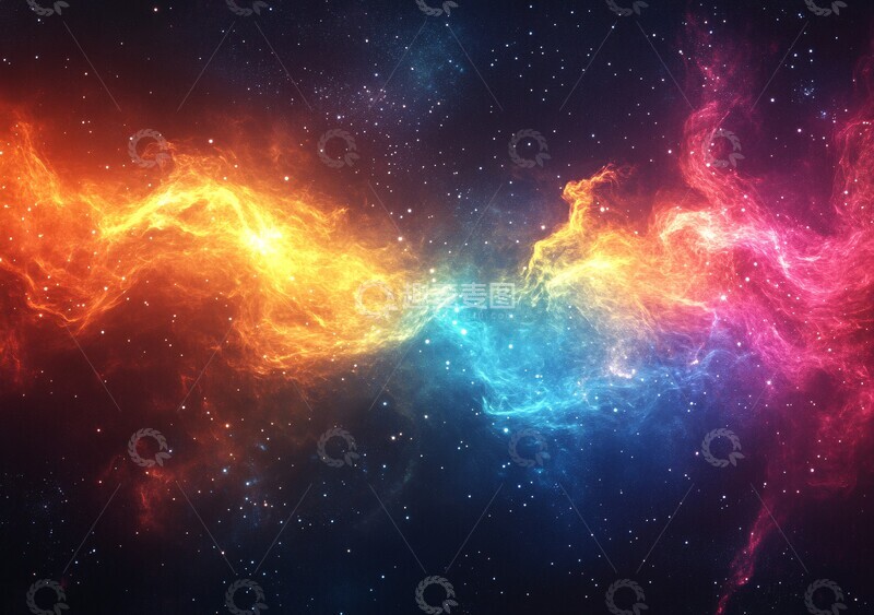 高清大图下载【趣麦麦图】彩虹银河背景图2