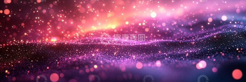 高清大图下载【趣麦麦图】粉色粒子背景1