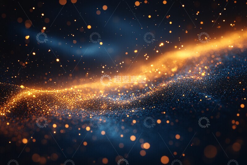 高清大图下载【趣麦麦图】-金色星光轨迹