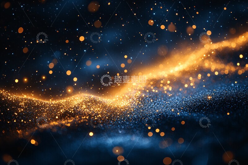 高清大图下载【趣麦麦图】金色星光轨迹2
