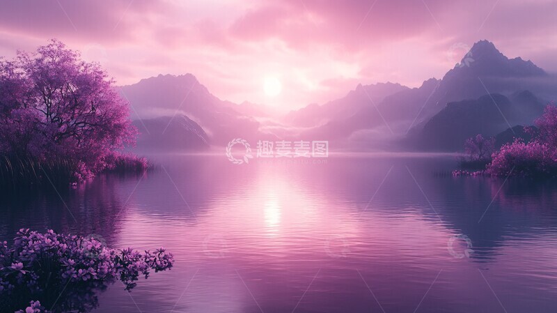 高清大图下载【趣麦麦图】紫色星空梦想2