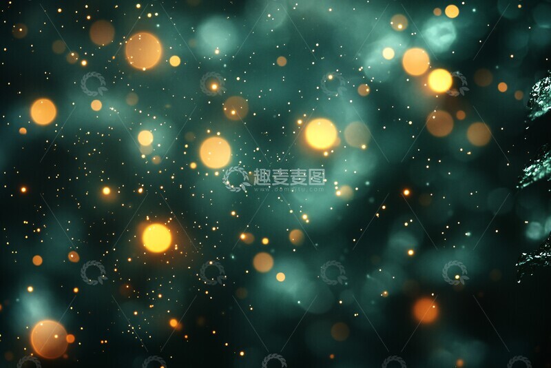 高清大图下载【趣麦麦图】绿色光球背景1