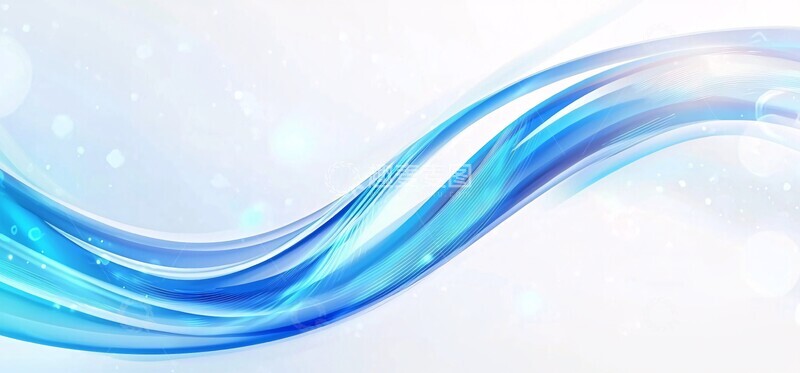 高清大图下载【趣麦麦图】蓝色曲线科技背景1