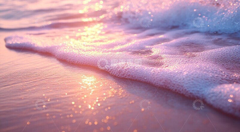 高清大图下载【趣麦麦图】蓝色海滩水面1