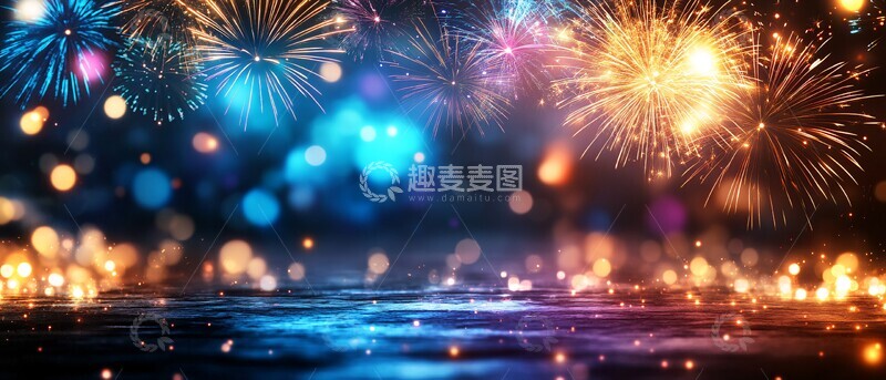 高清大图下载【趣麦麦图】烟花绽放夜空6