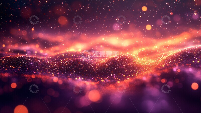 高清大图下载【趣麦麦图】-黄金光芒宇宙粒子