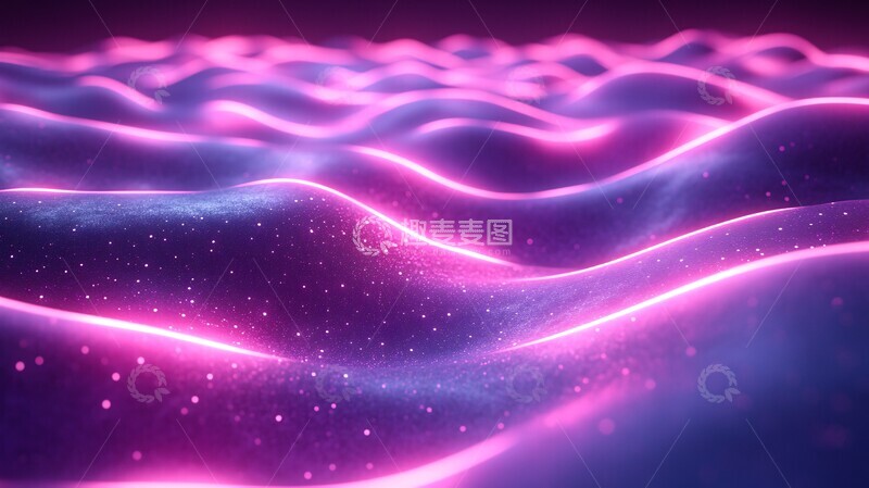 高清大图下载【趣麦麦图】紫色波纹背景标志