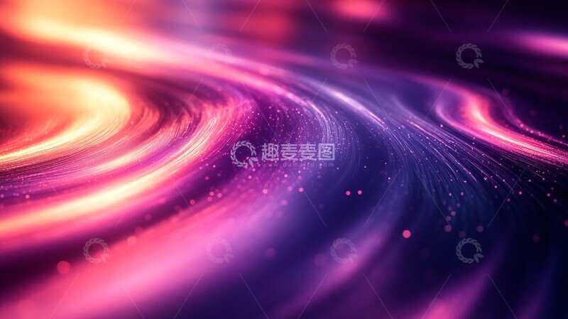 高清大图下载【趣麦麦图】黑紫绿渐变曲线2