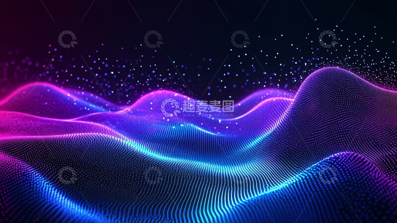 高清大图下载【趣麦麦图】蓝紫光影背景