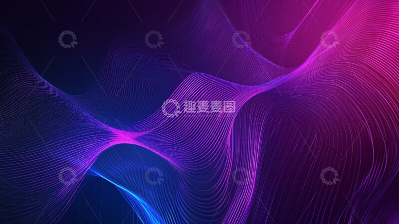 高清大图下载【趣麦麦图】波浪光影科技壁纸