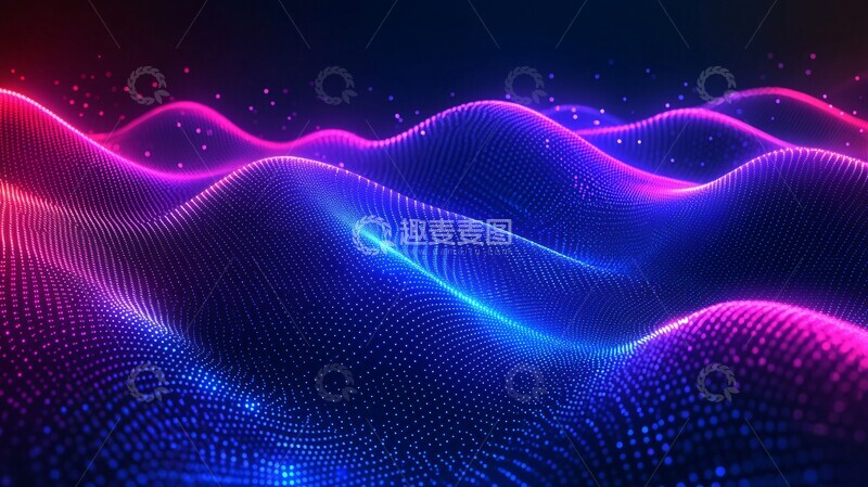 高清大图下载【趣麦麦图】蓝紫光影背景1