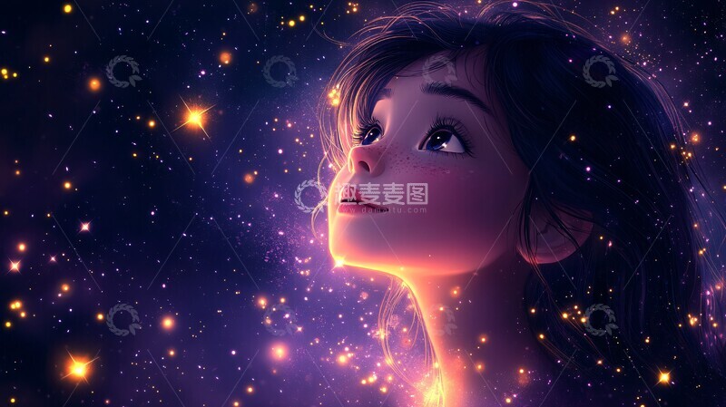 高清大图下载【趣麦麦图】薰衣草与星星