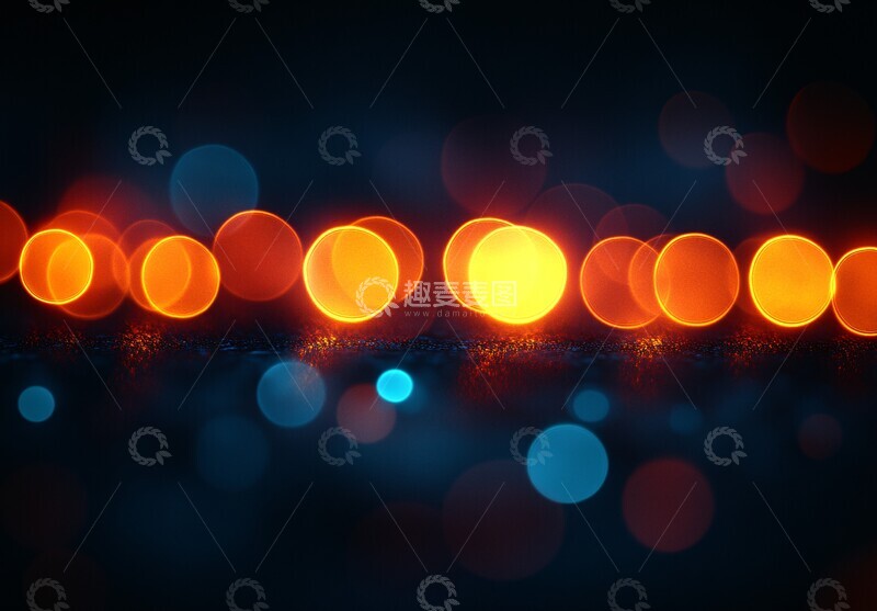 高清大图下载【趣麦麦图】模糊灯光模糊灯光黑色1