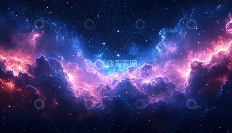 高清大图下载【趣麦麦图】星空四格星空星座星星