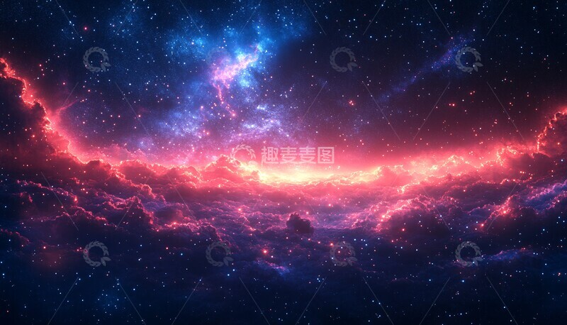 高清大图下载【趣麦麦图】星空四格星空星座星星1