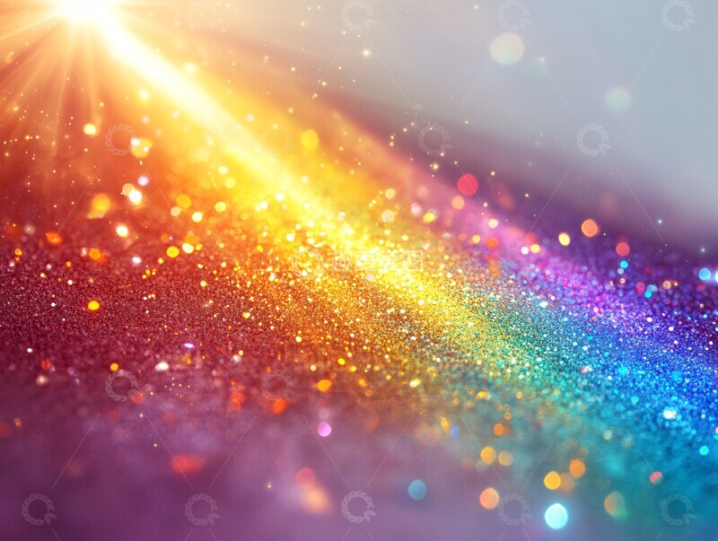 高清大图下载【趣麦麦图】-彩虹光斑背景1