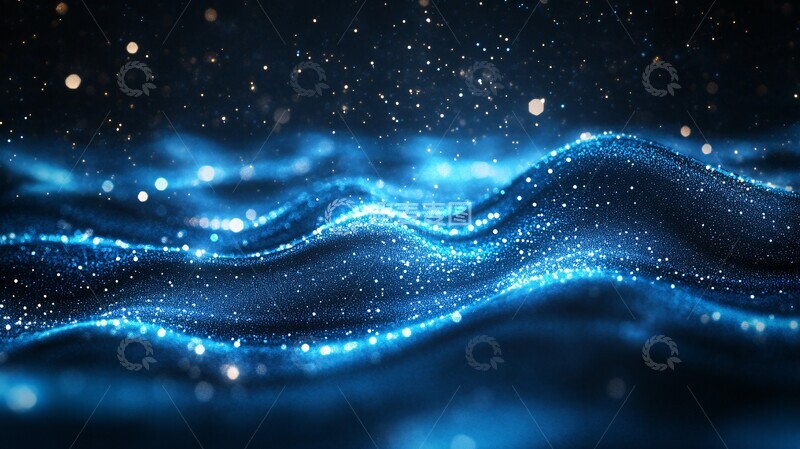 高清大图下载【趣麦麦图】蓝色漩涡星光1