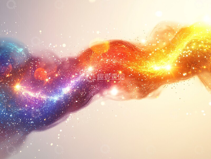 高清大图下载【趣麦麦图】-彩虹光斑背景