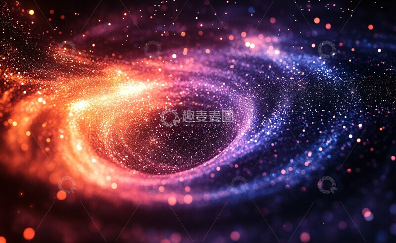 高清大图下载【趣麦麦图】彩光旋舞星云图2