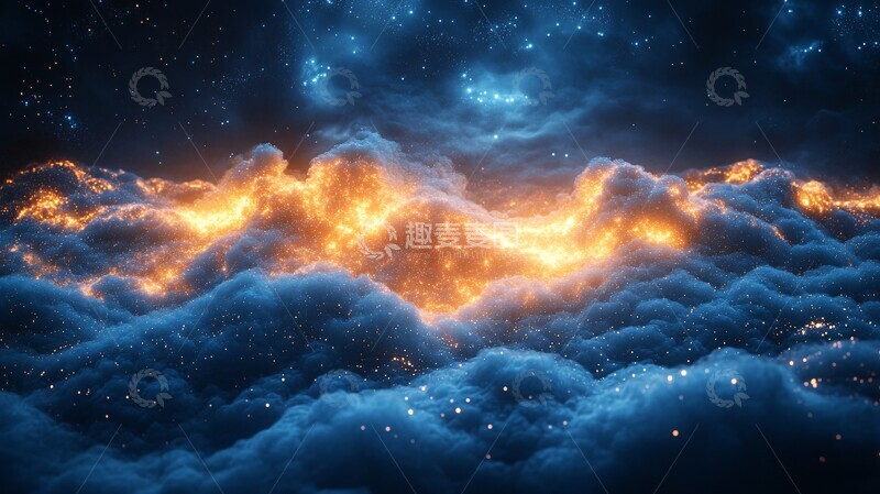 高清大图下载【趣麦麦图】电子云数据点