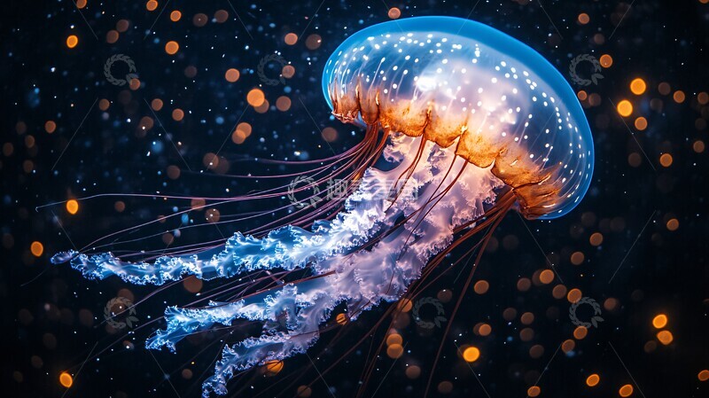高清大图下载【趣麦麦图】星际透亮水母1