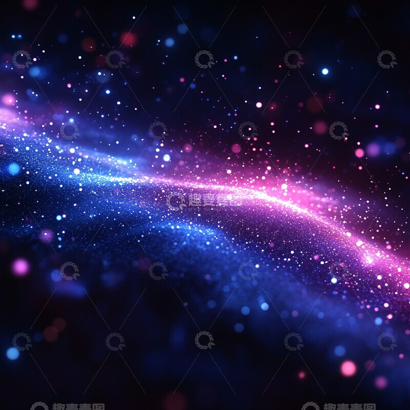 高清大图下载【趣麦麦图】蓝色流光背景2