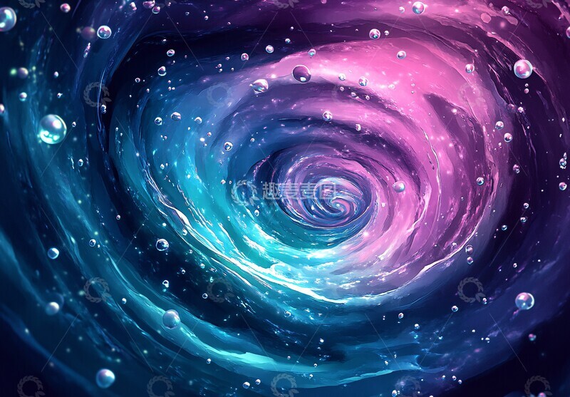 高清大图下载【趣麦麦图】银河泡泡水银河泡泡蓝色