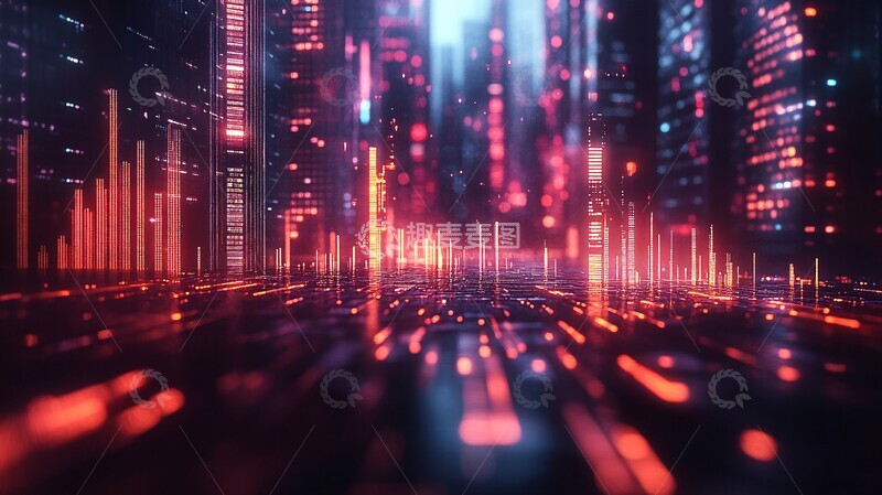 高清大图下载【趣麦麦图】金融图表区块链