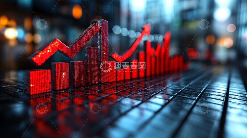 高清大图下载【趣麦麦图】股市上升趋势图1