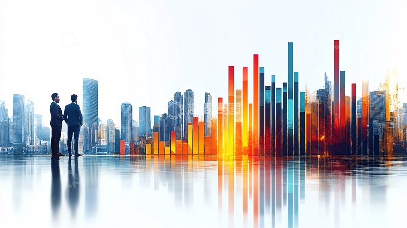 高清大图下载【趣麦麦图】财经背景商业统计