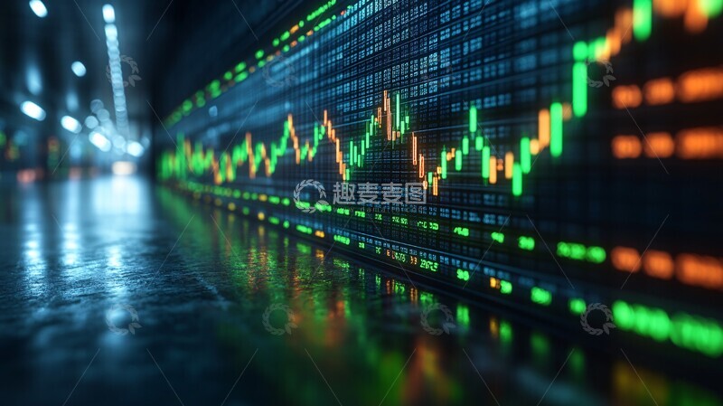 高清大图下载【趣麦麦图】牛市趋势图牛市趋势绿色1