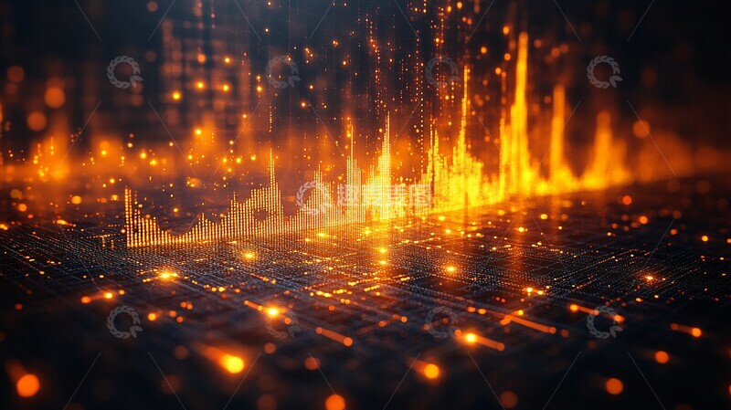 高清大图下载【趣麦麦图】价格上涨金色图表
