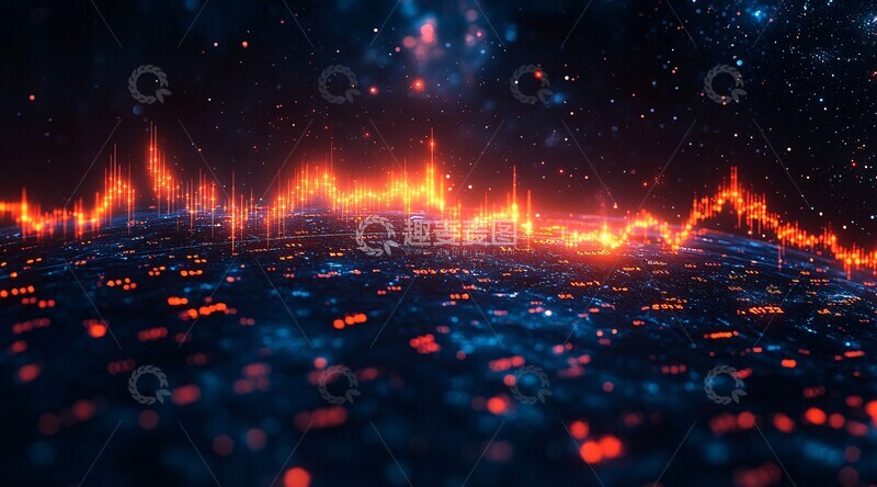 高清大图下载【趣麦麦图】股市蓝图黑色背景