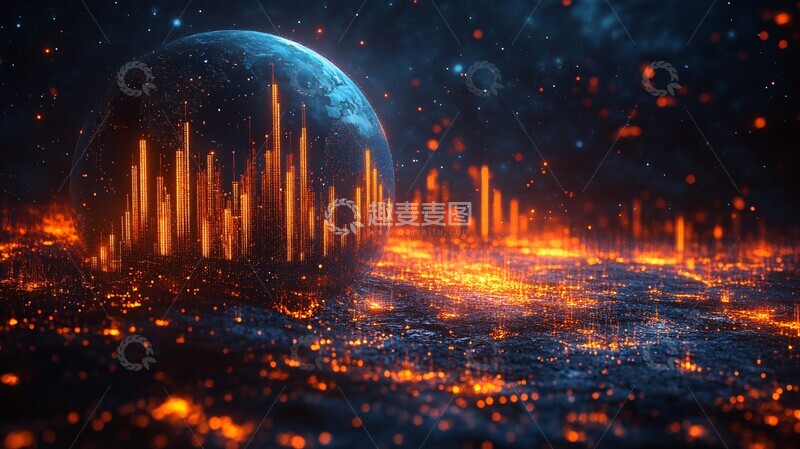 高清大图下载【趣麦麦图】全球投资趋势图