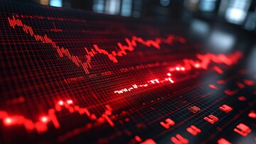 股市下跌示意图