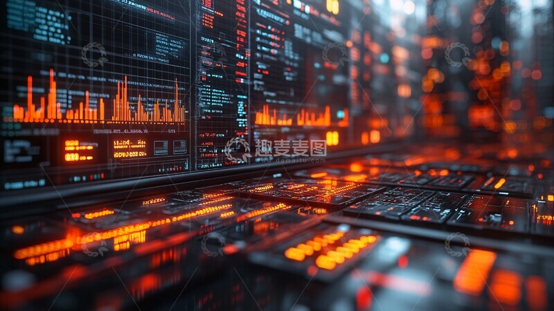 高清大图下载【趣麦麦图】股市图表与德国色彩