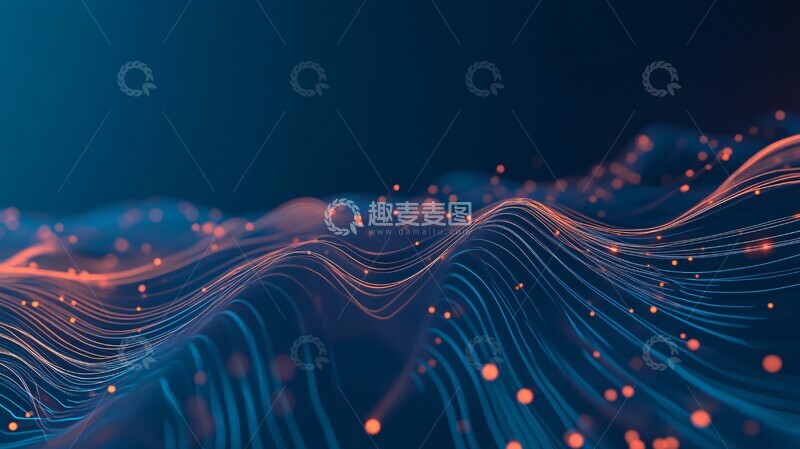 高清大图下载【趣麦麦图】数据流动数字转化1