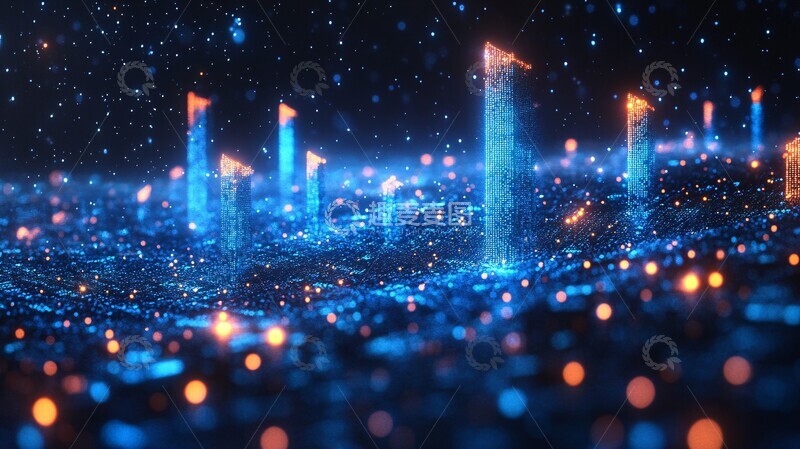 高清大图下载【趣麦麦图】深蓝背景图表