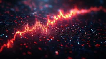 股票图表震动下跌1