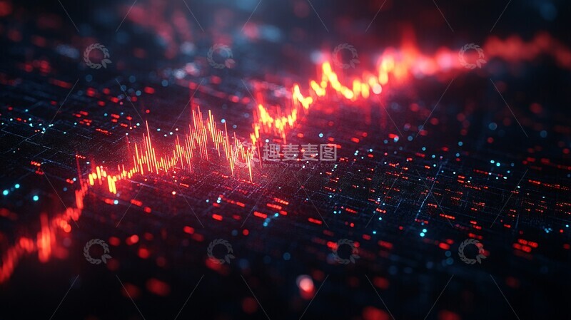 高清大图下载【趣麦麦图】股票图表震动下跌1